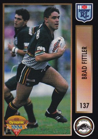 1994 Dynamic Series 1 Common Card - Base 137 Brad Fittler Penrith Panthers
