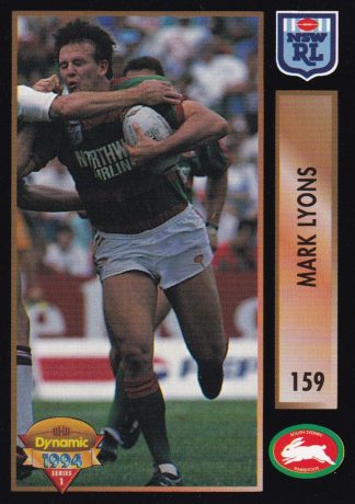 1994 Dynamic Series 1 Common Card - Base 159 Mark Lyons South Sydney Rabbitohs