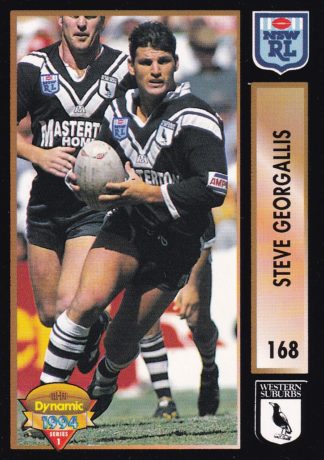 1994 Dynamic Series 1 Common Card - Base 168 Steve Georgallis Western Suburbs