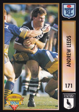 1994 Dynamic Series 1 Common Card - Base 171 Andrew Leeds Western Suburbs