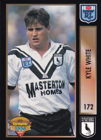1994 Dynamic Series 1 Common Card - Base 172 Kyle White Western Suburbs