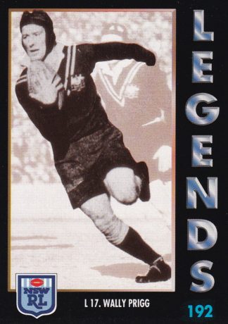 1994 Dynamic Series 1 Common Card - Base 192 Wally Prigg