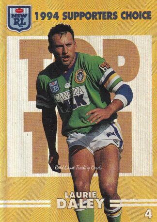1994 Dynamic Series 2 Supporters Choice Top Ten - SC04 Laurie Daley Canberra Raiders