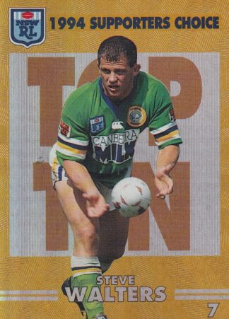 1994 Dynamic Series 2 Supporters Choice Top Ten - SC07 Steve Walters Canberra Raiders