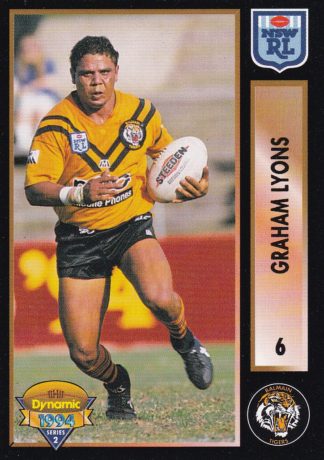 1994 Dynamic Series 2 Common Card - Base 006 Graham Lyons Balmain Tigers