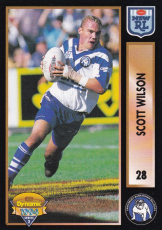 1994 Dynamic Series 2 Common Card - Base 028 Scott Wilson Canterbury Bulldogs