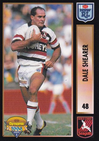1994 Dynamic Series 2 Common Card - Base 048 Dale Shearer Gold Coast Seagulls