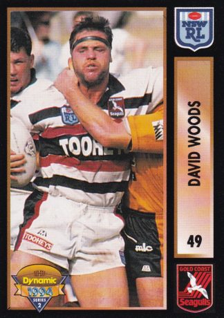 1994 Dynamic Series 2 Common Card - Base 049 David Woods Gold Coast Seagulls