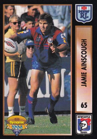 1994 Dynamic Series 2 Common Card - Base 065 Jamie Ainscough Newcastle Knights