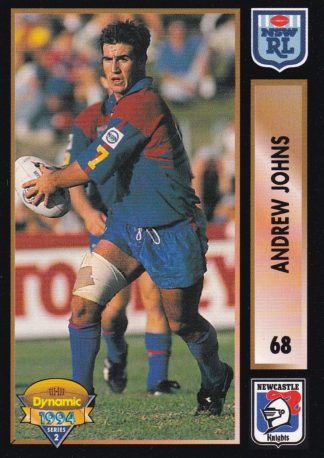 1994 Dynamic Series 2 Common Card - Base 068 Andrew Johns Newcastle Knights