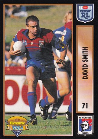 1994 Dynamic Series 2 Common Card - Base 071 David Smith Newcastle Knights