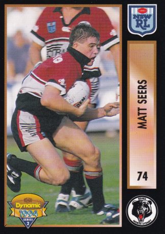1994 Dynamic Series 2 Common Card - Base 074 Matt Seers North Sydney Bears