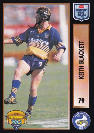 1994 Dynamic Series 2 Common Card - Base 079 Keith Blackett Parramatta Eels