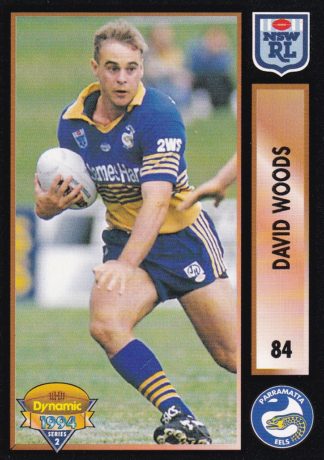 1994 Dynamic Series 2 Common Card - Base 084 David Woods Parramatta Eels