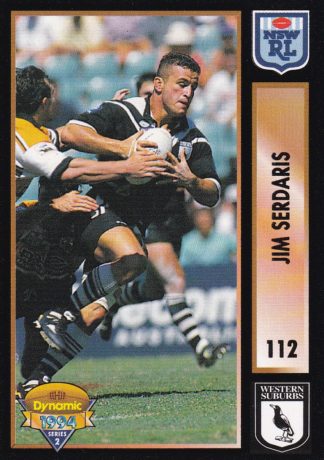 1994 Dynamic Series 2 Common Card - Base 112 Jim Serdaris Western Suburbs Magpies