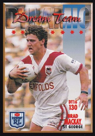 1994 Dynamic Series 2 Common Card - Base 130 Brad Mackay St George Dragons