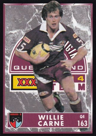 1994 Dynamic Series 2 Common Card - Base 163 Willie Carne QLD Maroons
