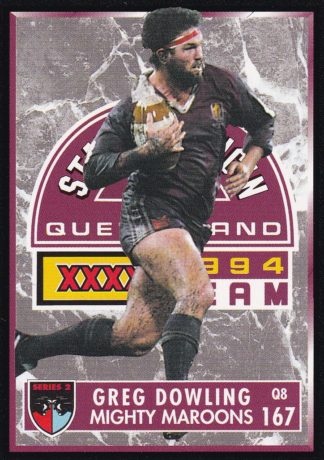 1994 Dynamic Series 2 Common Card - Base 167 Greg Dowling QLD Maroons