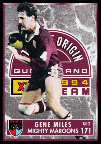 1994 Dynamic Series 2 Common Card - Base 171 Gene Miles QLD Maroons