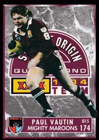 1994 Dynamic Series 2 Common Card - Base 174 Paul Vautin QLD Maroons