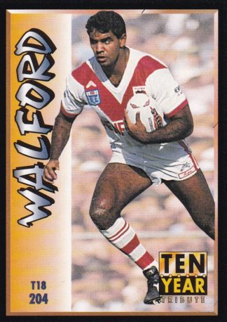 1994 Dynamic Series 2 Common Card - Base 204 Ricky Walford St George Dragons