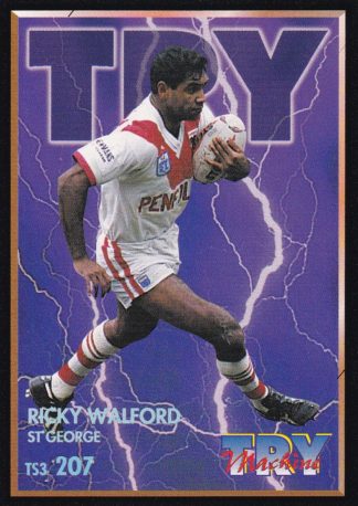 1994 Dynamic Series 2 Common Card - Base 207 Ricky Walford St George Dragons