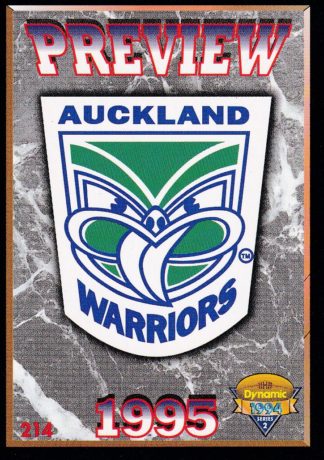 1994 Dynamic Series 2 Common Card - Base 214 Auckland Warriors