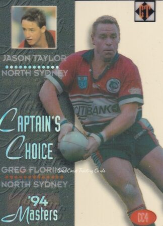 1994 Dynamic Masters Captains Choice - CC4 Greg Florimo North Sydney Bears