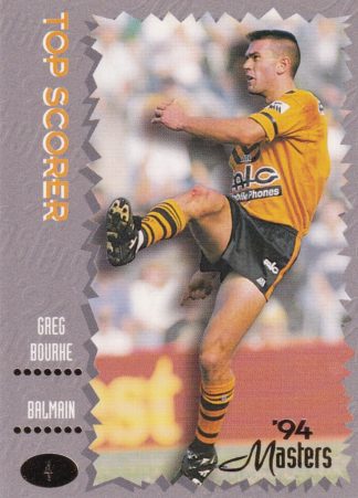 1994 Dynamic Masters Common Card - Base 004 Greg Bourke Balmain Tigers
