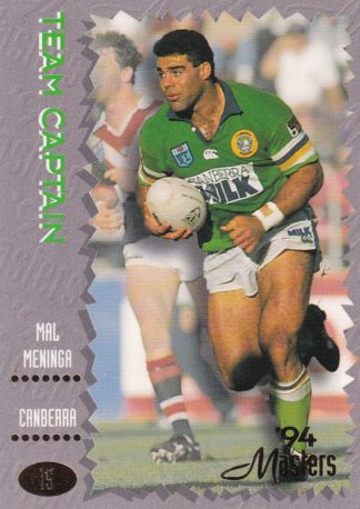 1994 Dynamic Masters Common Card - Base 015 Mal Meninga Canberra Raiders
