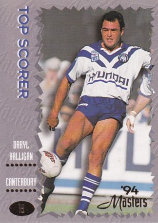 1994 Dynamic Masters Common Card - Base 019 Daryl Halligan Canterbury Bulldogs