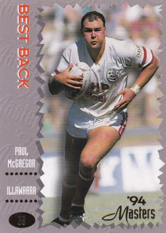 1994 Dynamic Masters Common Card - Base 038 Paul McGregor Illawarra Steelers