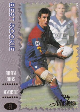 1994 Dynamic Masters Common Card - Base 051 Andrew Johns Newcastle Knights
