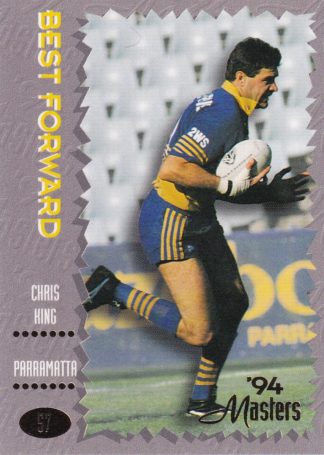 1994 Dynamic Masters Common Card - Base 057 Chris King Parramatta Eels