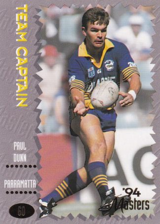 1994 Dynamic Masters Common Card - Base 060 Paul Dunn Parramatta Eels