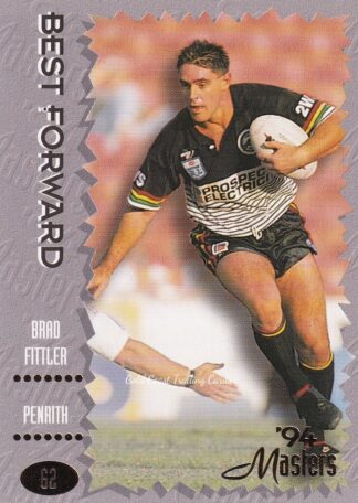 1994 Dynamic Masters Common Card - Base 062 Brad Fittler Penrith Panthers