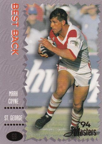 1994 Dynamic Masters Common Card - Base 068 Mark Coyne St George Dragons