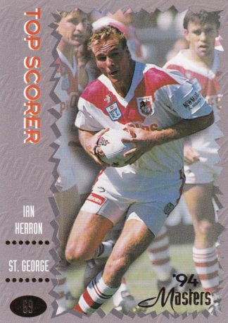1994 Dynamic Masters Common Card - Base 069 Ian Herron St George Dragons