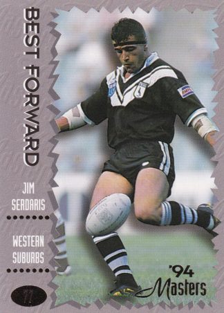 1994 Dynamic Masters Common Card - Base 077 Jim Serdaris Western Suburbs Magpies