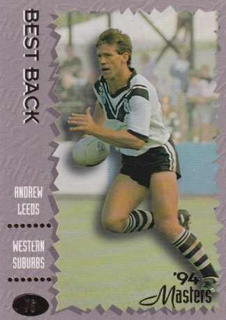 1994 Dynamic Masters Common Card - Base 078 Andrew Leeds Western Suburbs Magpies