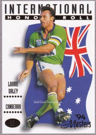 1994 Dynamic Masters Common Card - Base 085 Laurie Daley Canberra Raiders