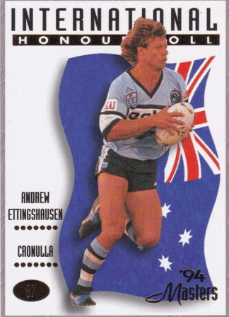 1994 Dynamic Masters Common Card - Base 087 Andrew Ettingshausen Cronulla Sharks