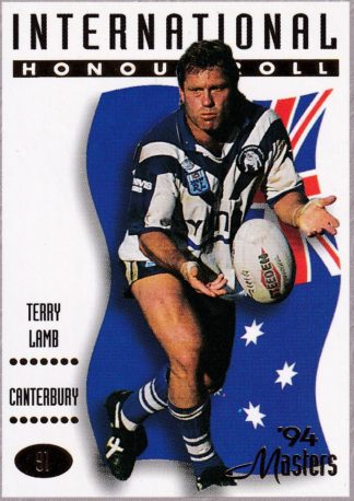 1994 Dynamic Masters Common Card - Base 091 Terry Lamb Canterbury Bulldogs