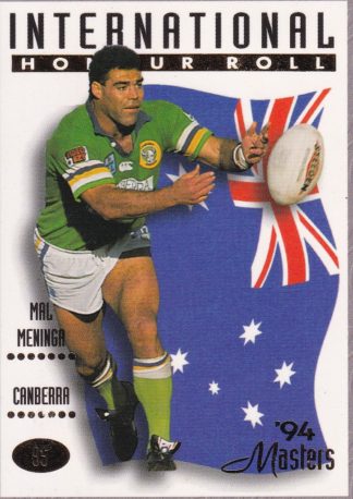 1994 Dynamic Masters Common Card - Base 095 Mal Meninga Canberra Raiders