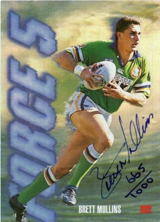 1995 Dynamic Series 1 Force 5 Signature - SS2 Brett Mullins Canberra Raiders