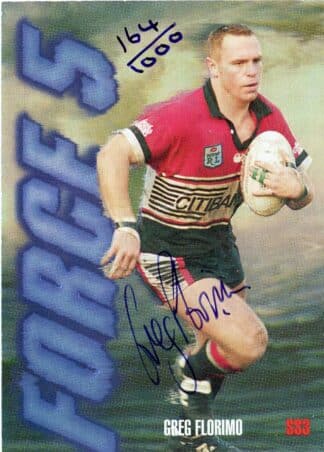 1995 Dynamic Series 1 Force 5 Signature - SS3 Greg Florimo North Sydney Bears