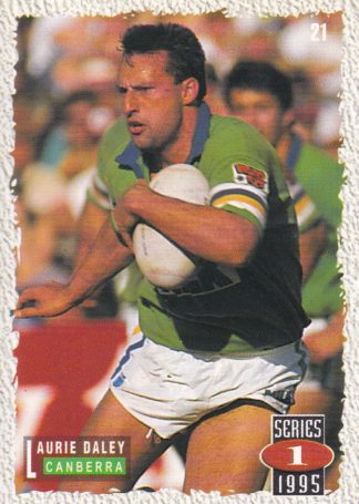 1995 Dynamic Series 1 Common Card - Base 021 Laurie Daley Canberra Raiders