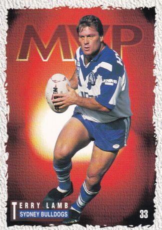 1995 Dynamic Series 1 Common Card - Base 033 Terry Lamb Canterbury Bulldogs