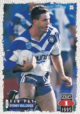 1995 Dynamic Series 1 Common Card - Base 035 Dean Pay Canterbury Bulldogs