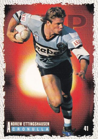 1995 Dynamic Series 1 Common Card - Base 041 Andrew Ettingshausen Cronulla Sharks